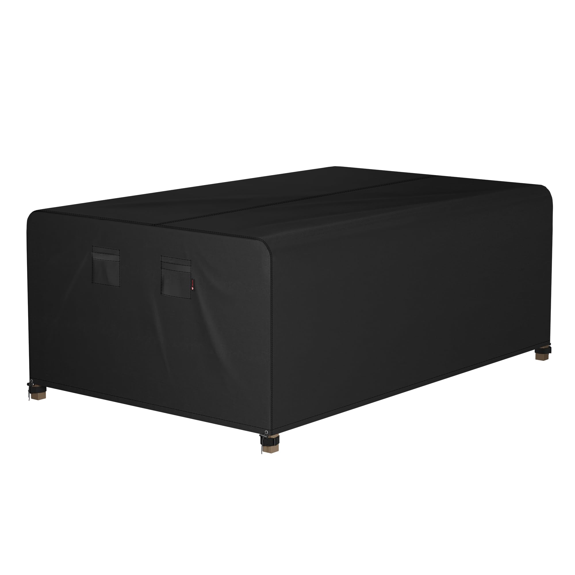 Ibirdie Outdoor Patio Furniture Set Covers 100 X 56 Inch Fit 4 X 8 Ft, 56, 54, 52 Inch Wide, 100, 98, 96 Inch Long Outside Dinin